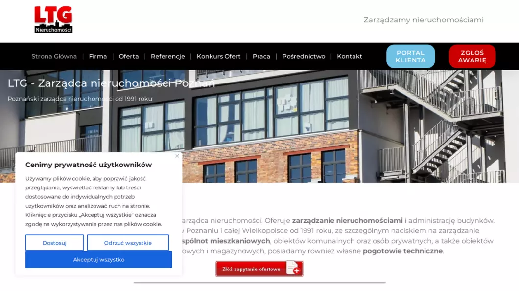Zrzut ekranu strony